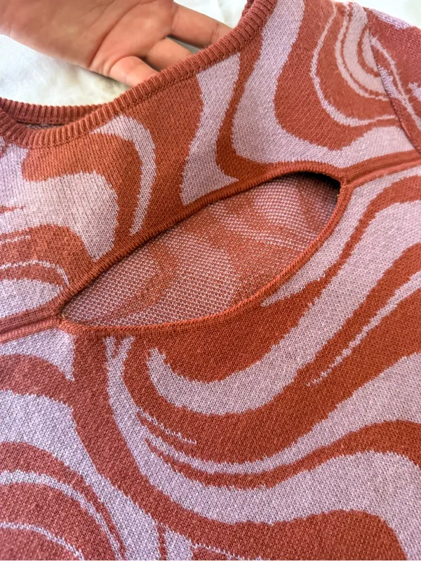 ASOS Swirl-Print Maxi Dress in Dusty Rose and Light Pink - Image 3