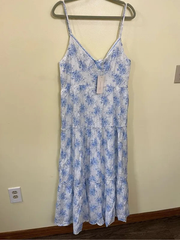 NEW Altar’d State Blue Floral Maxi Dress Size 3XL NWT - Image 3