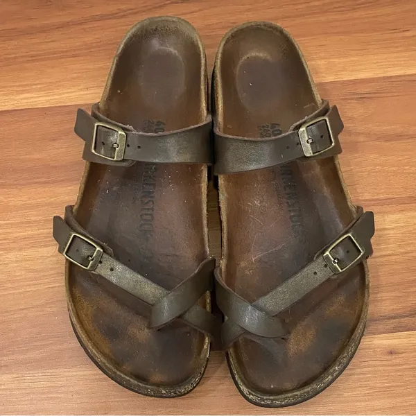 Birkenstock Mayari Habana Oiled Leather Double Strap Women’s Sandals L9 M7 40 - Image 4