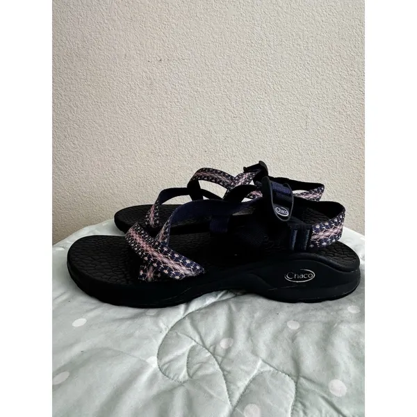 Chaco Black/Pink/Blue Strappy Sandals Women's US 11 Synthetic Adjustable - Image 8