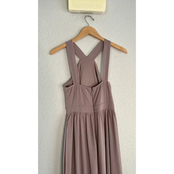Lulus Air of Romance Taupe Maxi Dress Small Wedding Bridesmaid Formal Neutral - Image 4