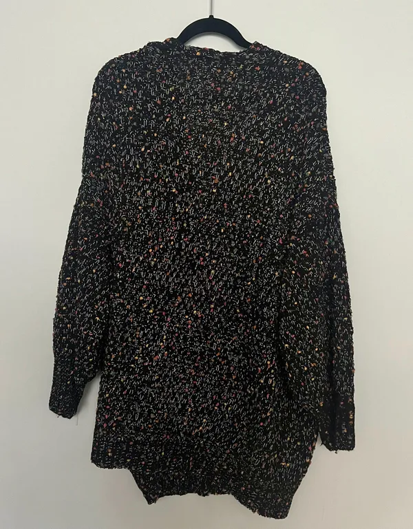 Haptics Black Colorful Pom Pom Cardigan Sweater - Image 10