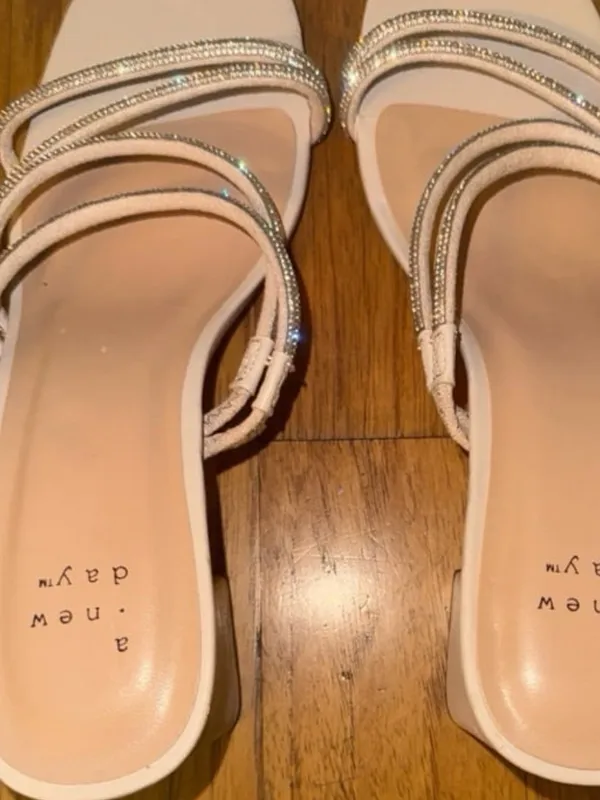 Brand New Target A New Day Sparkly + Pink Beige Square Heels - Image 4