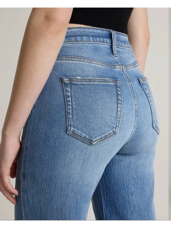 Quince Bella Relaxed Straight Leg Jeans Atlantic Blue Size 30/30 - Image 3