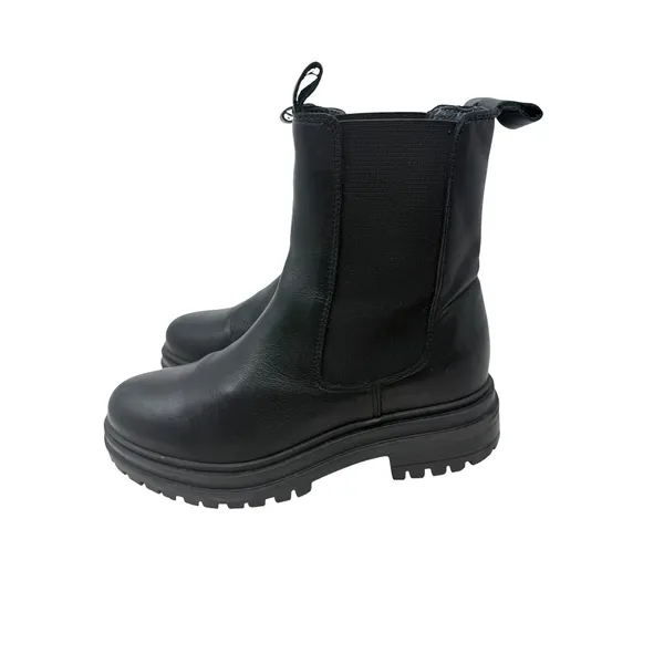 Miz Mooz Black Leather Chelsea Boots Chunky Lug Sole Platform Black Size US 6 - Image 6