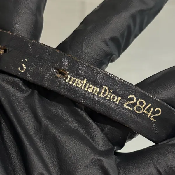 Christian Dior Vintage Women’s Belt Small, Gold Mesh & Brown Leather Disigner. - Image 8