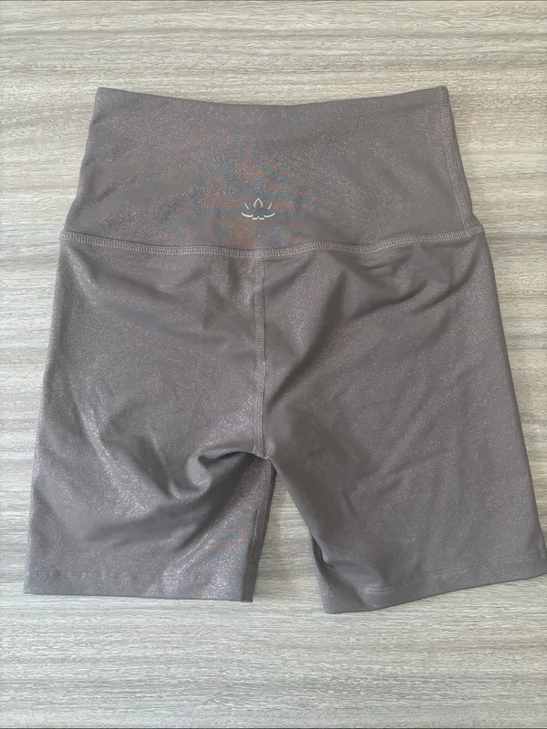 Beyond Yoga High Waist Metallic Twinkle Biker Shorts Women Size Small - Image 3