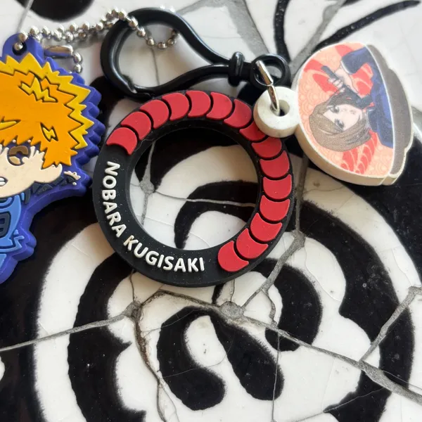 Jujutsu Kaisen Nobara Kugisaki Kura Sushi‎ & Blue Lock Rensuke Kunigami Keychain - Image 2