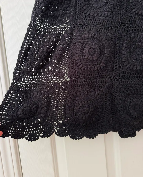 Anthropologie Bohemian Crochet Knit Midi Dress, Size S - Image 13