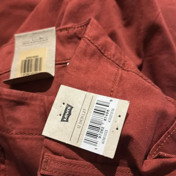 NWT LEVI'S Women's Surplus High Rise Straight-leg Pants In Burnt Henna SZ-31 - Image 7