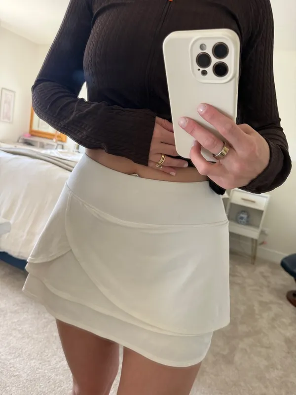 Athleta White Athletic layered mini Skort with Built-In Shorts - Image 8