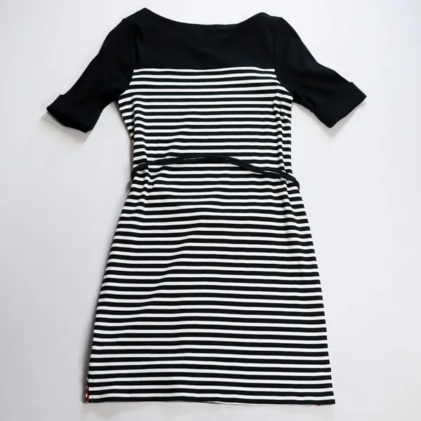 Lauren Ralph Lauren Sheath‎ Dress Women Size L Black White Striped Belted Cotton - Image 4