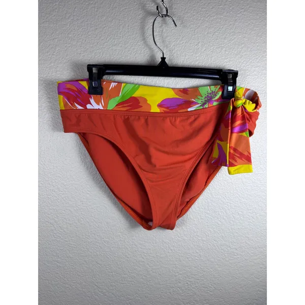 La Blanca Floral Halter Tankini Two Piece Swimsuit Women 14‎ Stretch Tropical - Image 4