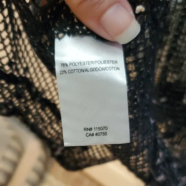 Chic Black Mesh Women's Cardigan with Button Accents - Image 4