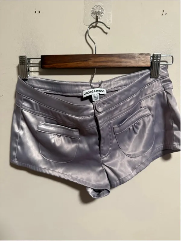 Jaded London Ballet Satin Mini Micro Short in Gray- Size US 2 - Image 5