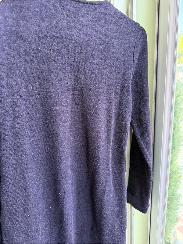 MICHAEL Michael Kors Purple Charcoal Long-Sleeve Zip-Front Knit Dress Size small - Image 5