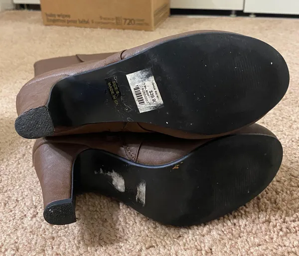 High Heel Boots Brown Size 8 - Image 6