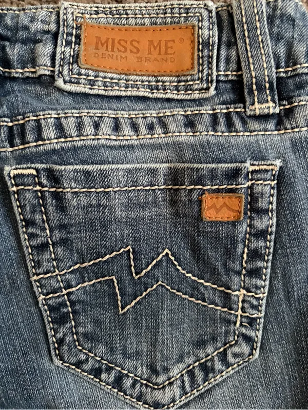 Miss Me Sunny Skinny Jeans 29 Medium Wash Distressed Western Rock Grunge Y2K 90s - Image 10
