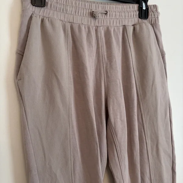 Danskin XS Tan‎ Two Piece Travel Lounge Scuba Collar Jacket Joggers Athleisure - Image 3