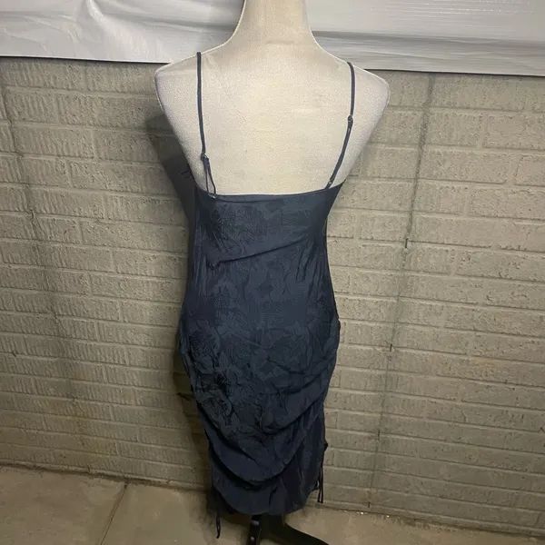 Revolve Lena Womens Navy Blue Ruched Sleeveless Adjustable Tank Dress Size Small - Image 2