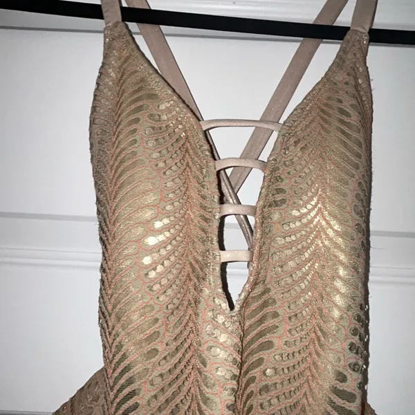 Cosita Linda Beachwear Metallic One Piece Swimsuit Size S - Image 6