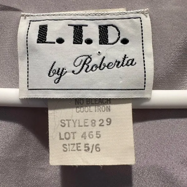 L.T.D. by Roberta Satin Slip Dress Pink & Taupe Deep V Draped‎ Waist Vintage Y2K - Image 3