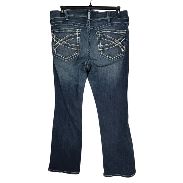Ariat Real Denim Bootcut Jeans Dark Wash Contrast Stitch 33R‎ 10017510 - Image 11