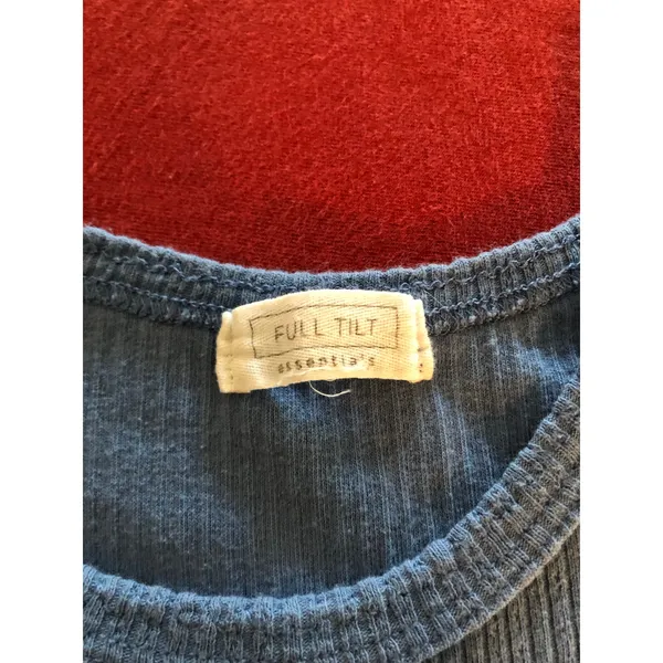 Full Tilt blue lettuce edge baby tee - Image 3