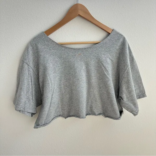 USC Fanatic Gray Off the Shoulder Crop Top Size L - Image 5