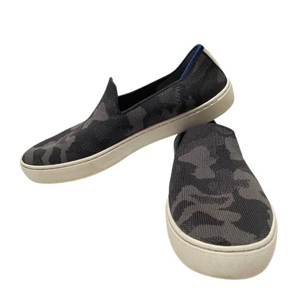 Rothy’s the Original‎ Slip On Sneaker Women’s 9 in Black Grey Camo Print - Image 5