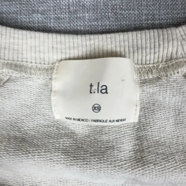 T.La Shirt Womens XS Gray Crew Neck Long Sleeve Raglan Tunic Jersey Top - Image 4