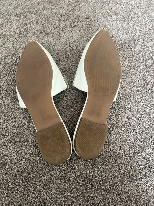 a new day White Pointed Toe Slip-On Mules - Image 4