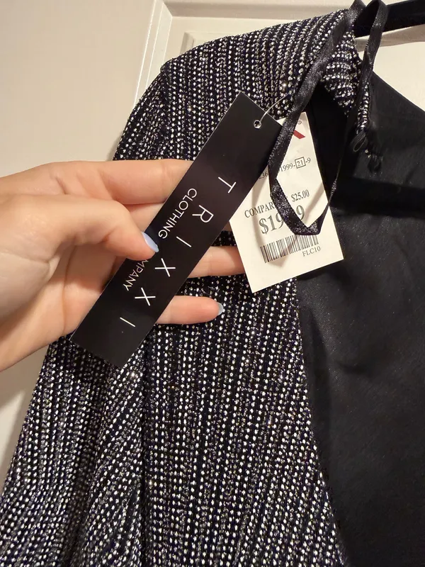 Trixxi Trick Sequin Cocktail Mini Dress Black - Image 2