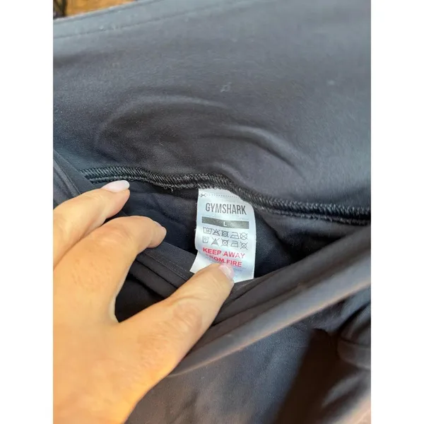 Gymshark crossover leggings black color distinct V women's large - Image 3
