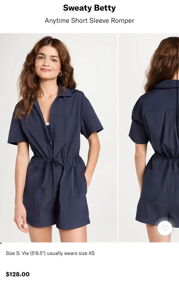 Sweaty Betty NWT Anytime Short-Sleeve Romper - Image 2