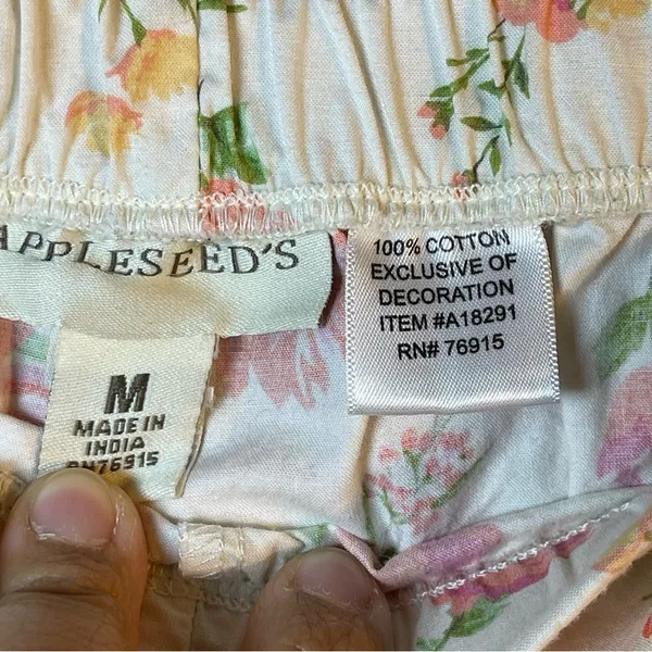 Appleseed’s Floral Print PJ set SZ:M - Image 10