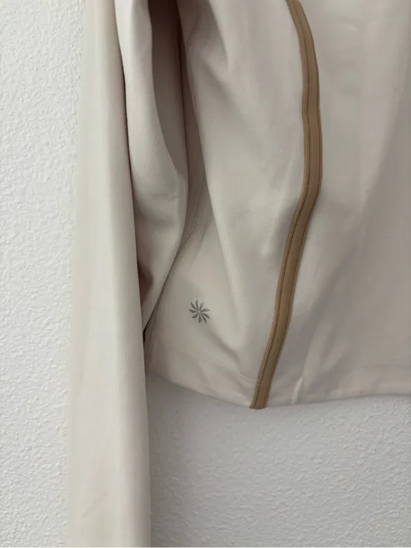 Athleta Salutation Crop Jacket in Bone/Dune - Image 5