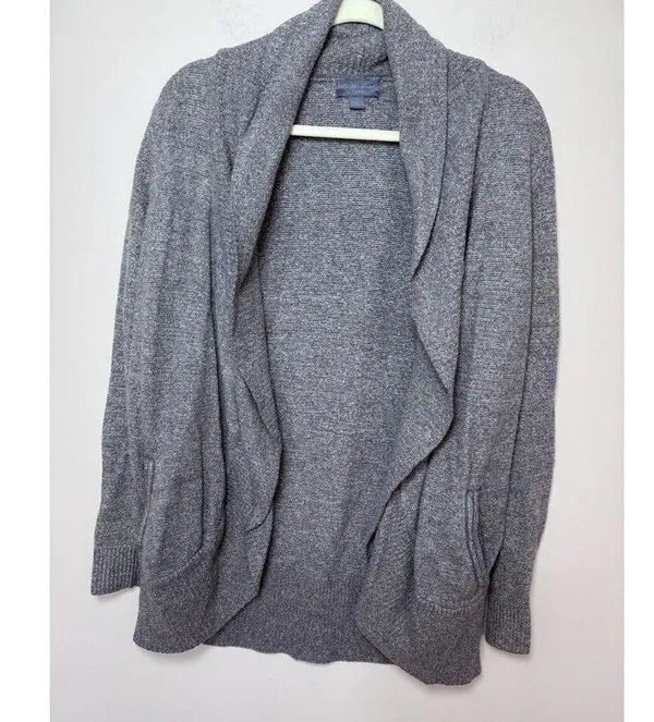 Barefoot Dreams Cardigan M Pacific Blue Gray Cozychic Lite Lounge Circle 452 - Image 2