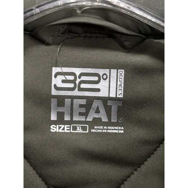 32 Heat Puffer Jacket Snap Up Size XL Pockets Long Sleeve‎ Collar Quilted Warm - Image 2