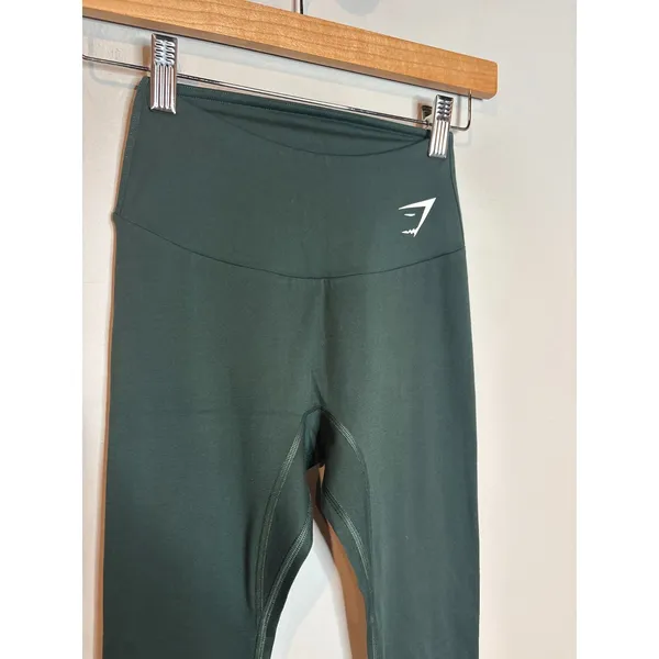 Gymshark dark green logo leggings - Image 3