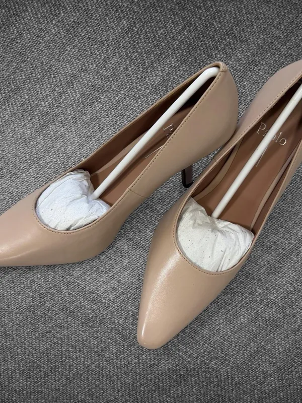 Brand New Linea Paolo Polina-L Blush Pink Nappa Leather Heels 7.5M - Image 6