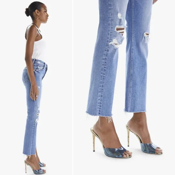 Mother Denim - The Tripper Ankle Fray in Play Like a Pirate Wash Size 28 - Image 2