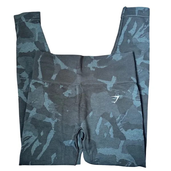 Gymshark Adapt Camo Seamless Leggings Womens Small Green Grey Scrunch Bum B1A2K - Image 5