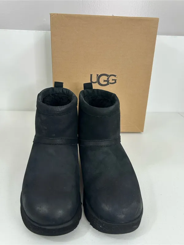 UGG Black Classic Mini Waterproof Boots Size 9.5 - Image 2
