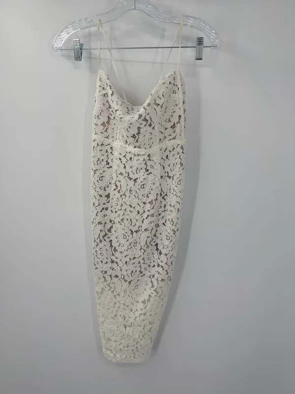 White‎ Fox Boutique Love and Adore White Lace Dress Size XS - Image 2