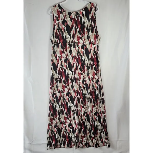 Christopher & Banks CJ Banks Plus Size 1X Maxi Dress Sleeveless Abstract Geometric Jersey Knit - Image 8