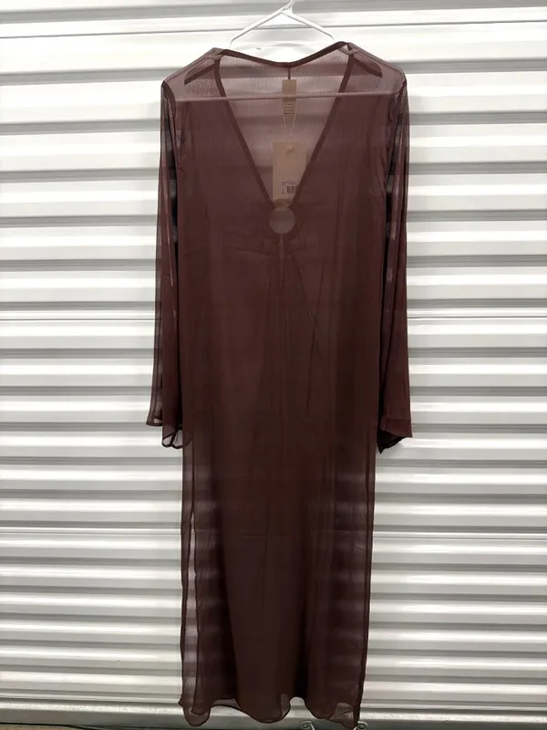 Baobab Moon Maxi Dress Cover Up Brunette Womens Size Small - Image 6