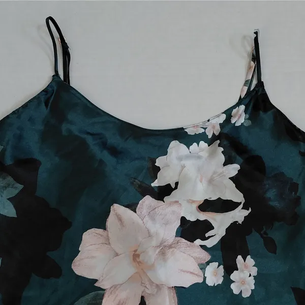 90s Revival Y2K Womens Cami Tank Top Size Large Floral Fairycore Babydoll Boho - Image 5