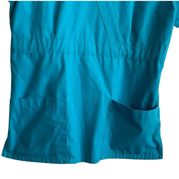 Butter Soft Women Scrub Top‎ S Teal Medical Uniform Nurse Workwear Dental Casual - Image 6