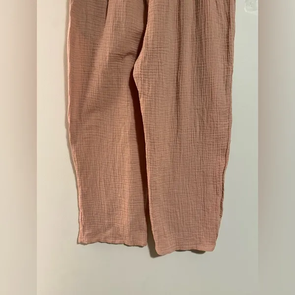 EUC Charlotte Avery Pink Boho Soft Elastic Waist Pants with Pockets size medium - Image 3